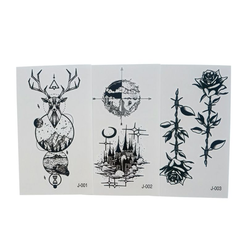 Simulated Tattoos Stickers 2Packs/120PCS or 3Packs/180PCS Waterproof Sweatproof Men And Women Sexy Mini Fake Paste Tattoo for Woman Tips