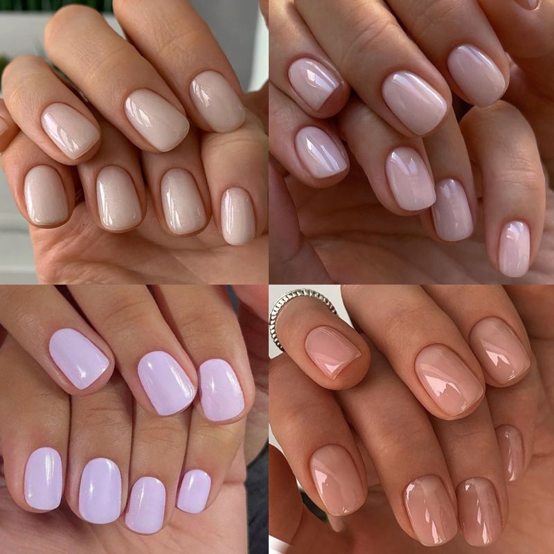 96-Piece French Manicure Press-On Nails Set - Almond Shaped Fake Nails with Glue, Reusable & Detachable, Minimalist INS Style Nail Art (Cross-Border Collection)