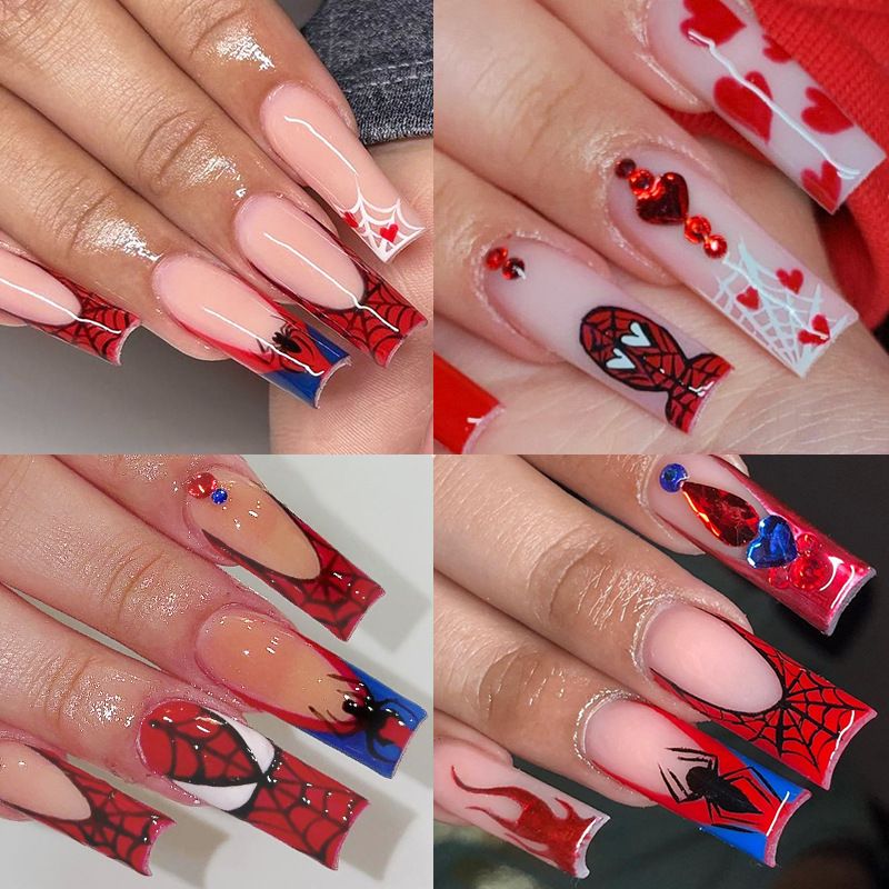 96-Piece French Manicure Press-On Nails Set - Almond Shaped Fake Nails with Glue, Reusable & Detachable, Minimalist INS Style Nail Art (Cross-Border Collection)