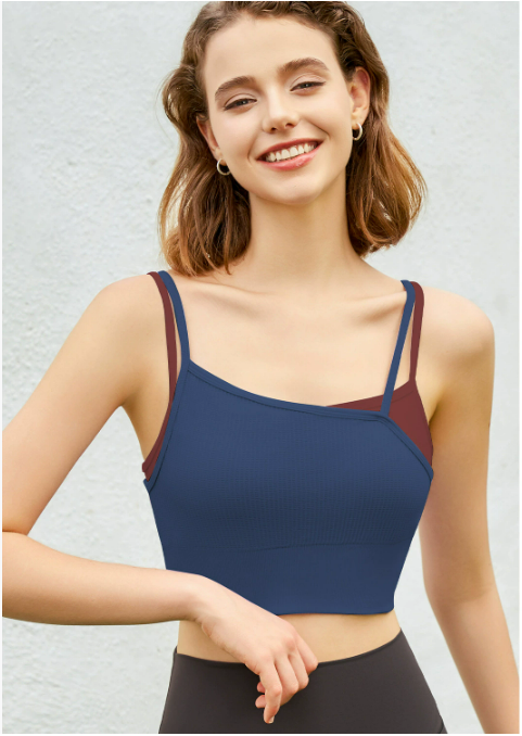 Nylon Spandex Jacquard Full Cup Wire-Free Sporty Casual Bra - Moisture-Wicking, Antibacterial & Breast Support