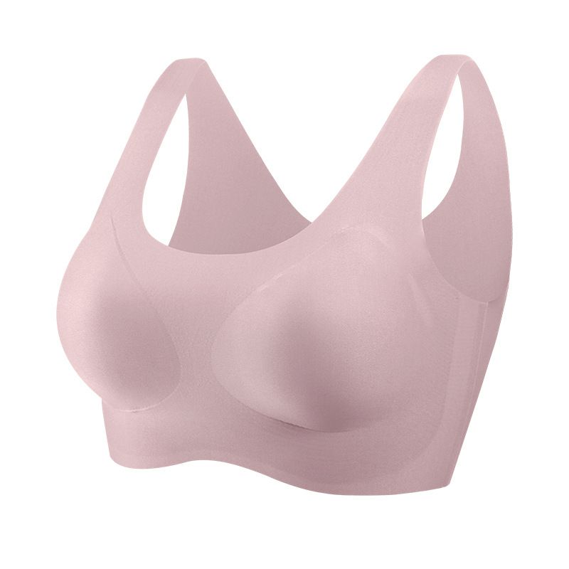 Nylon Spandex Vest Style Wire Free 3/4 Cup Sporty Casual Bra Thin Molded Cup, Breathable Underarm Control comfort bra