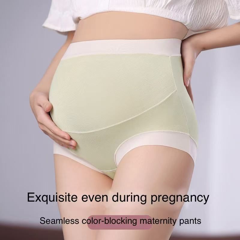 High-waisted Modal Maternity Panties for Women - Seamless, Suitable for Pre-pregnancy, Mid and Late Stages, Breathable, Belly-supporting, Pure Cotton Antibacterial Crotch