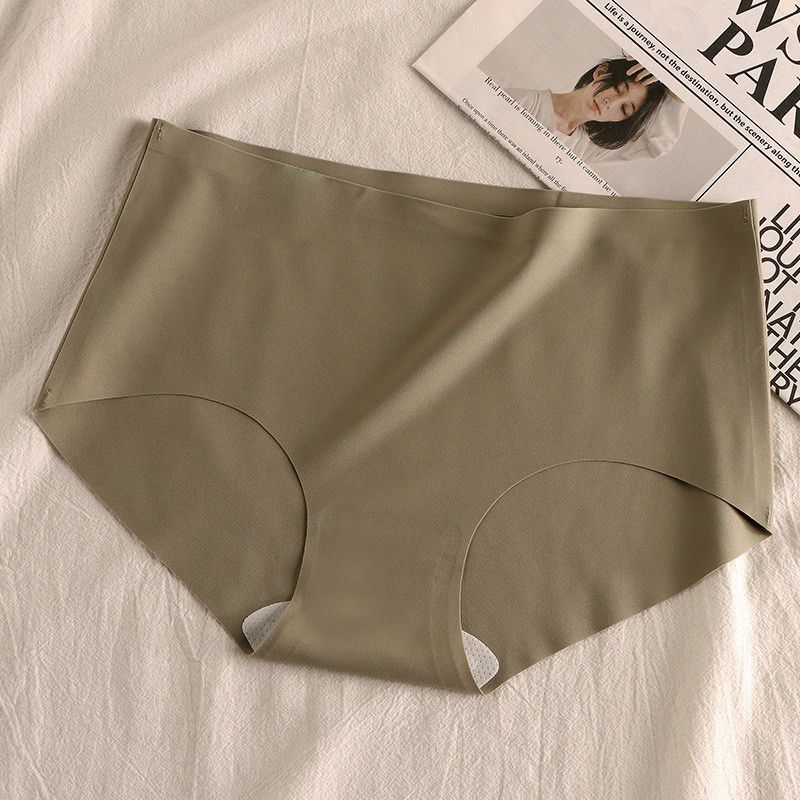 Women's Seamless Underwear with Antibacterial Crotch, 7A Mulberry Silk, for Teen Girls, Suitable for Sports and Yoga, No Butt - Pinching, Ice Silk, Mid Rise Shorties