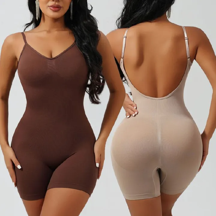 Bodysuit Shapewear for Women - New Style Waist Trainer & Body Shaper Slimming Underwear Zoned Compression: 3000-stitch abdominal panel with gradient side pressure