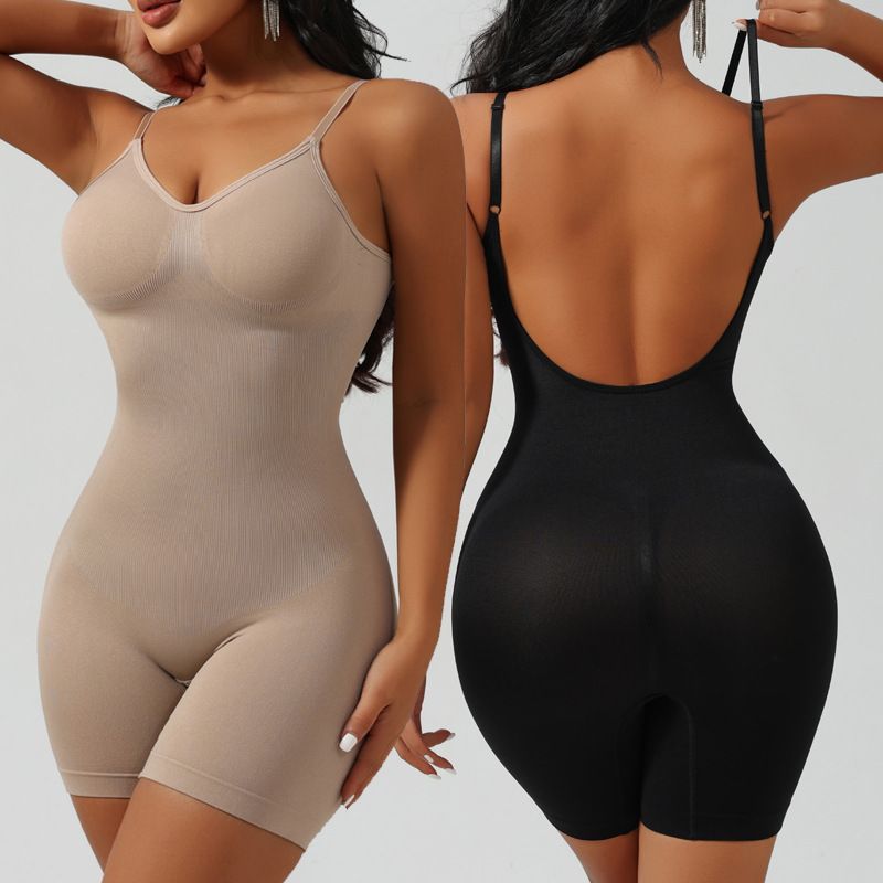 Bodysuit Shapewear for Women - New Style Waist Trainer & Body Shaper Slimming Underwear Zoned Compression: 3000-stitch abdominal panel with gradient side pressure