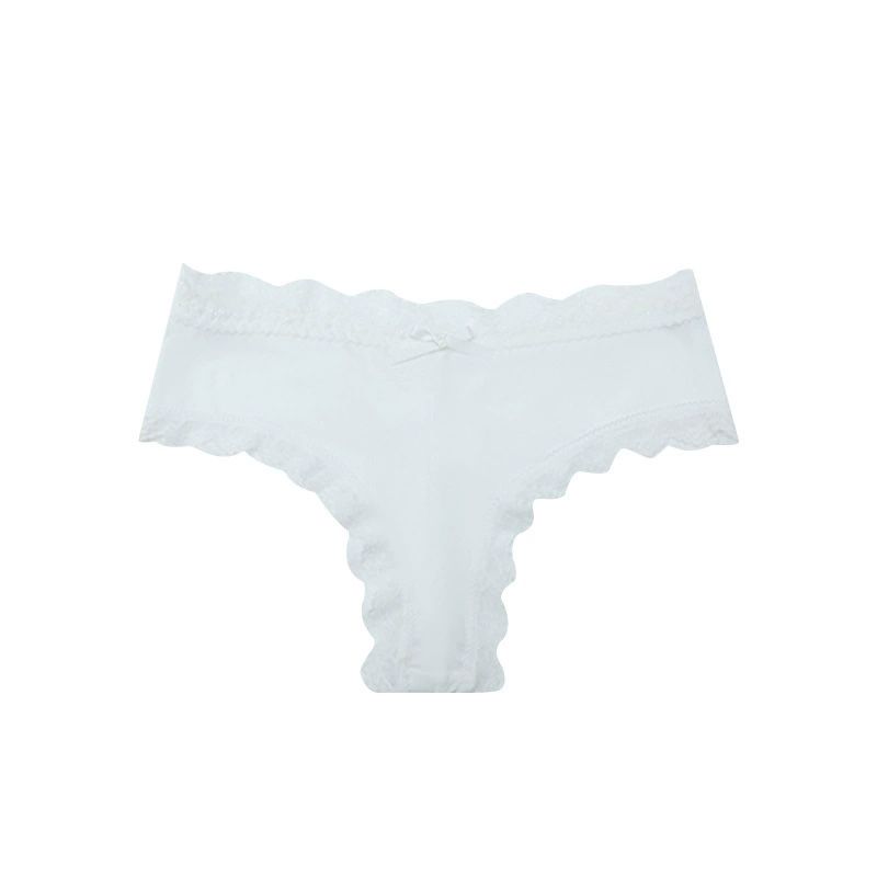 5pcs Lace women's underwear, sexy mid-rise, comfortable, highly elastic, with a pure cotton crotch, large size, breathable women's thong panties