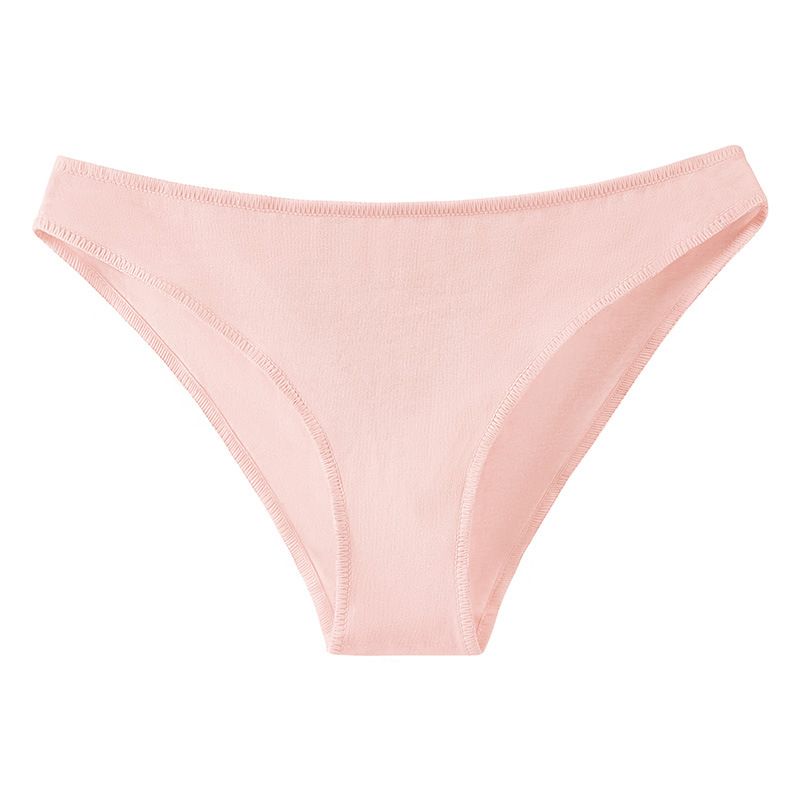 5 PCS Pure Cotton Low Rise Panties Plus Size Semi-Cheeky Underwear for Women Cotton Gusset Comfort Waistband Girly Colors