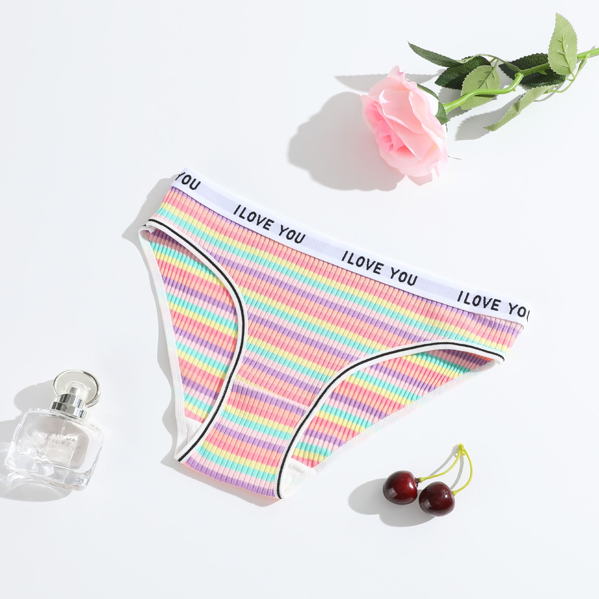 Ladies Ribbed Briefs Best price for 5PCS New Cotton Ribbed Women Panties Colorful Low Rise ...