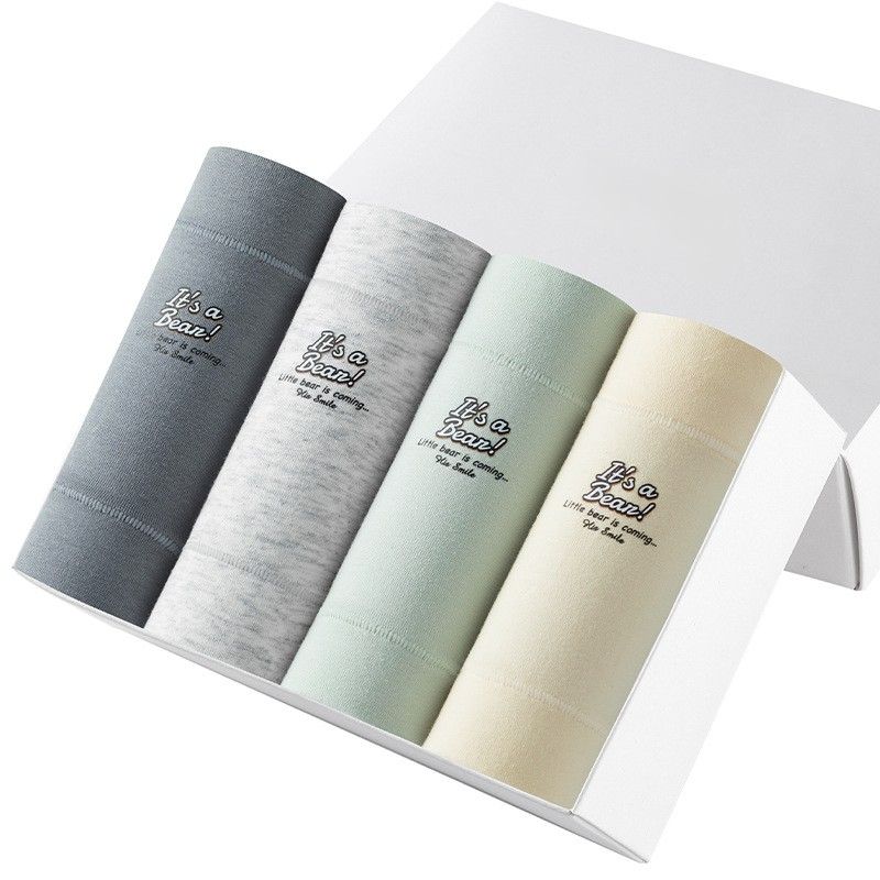 5PCS Women's pure cotton underwear with an extended crotch design. 10A-grade antibacterial, comfortable, plus-size underwear. Breathable pure cotton, comfortable mid-waist underwear.