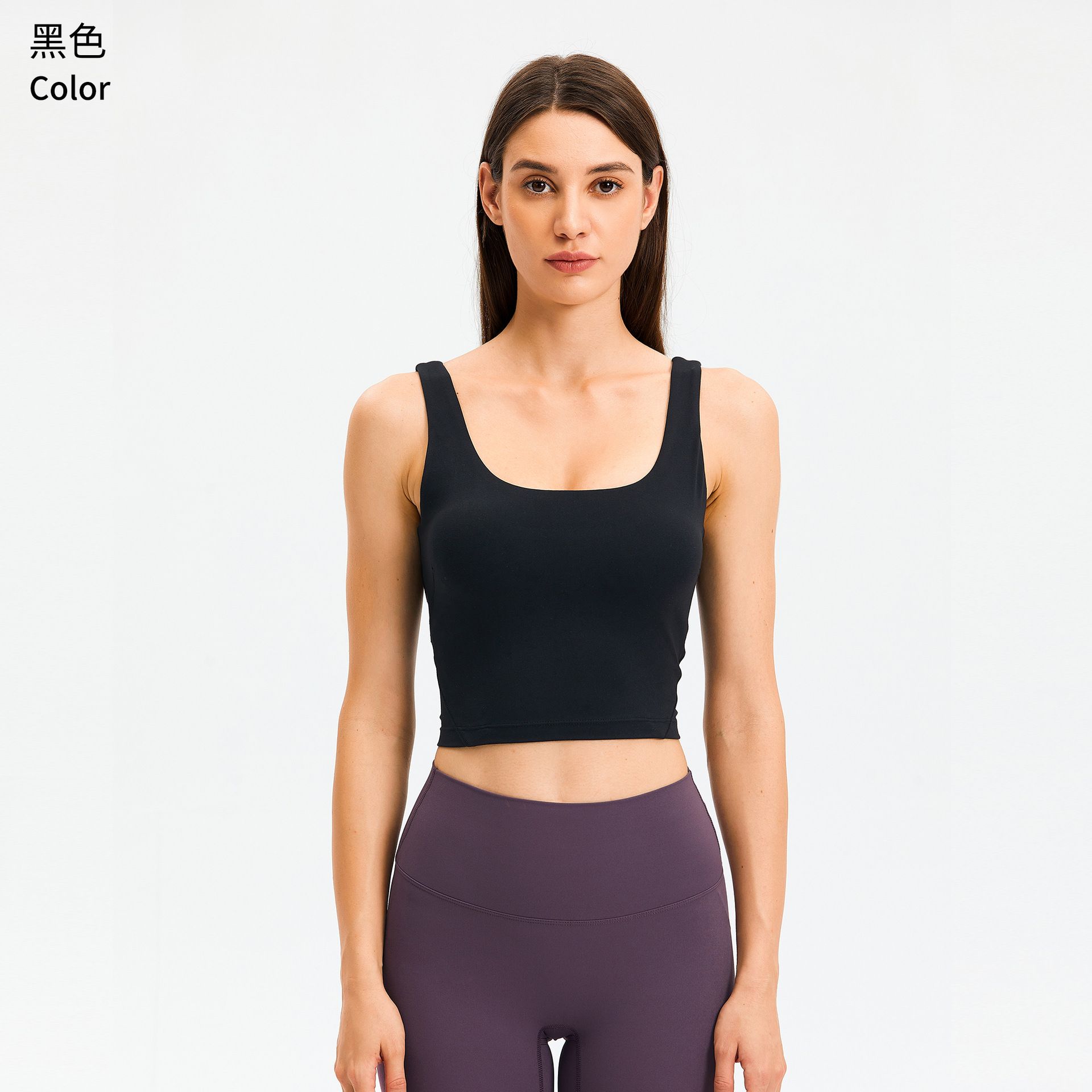 Comfortable sports bras, full-cup with removable pads, available in 5 eye-catching colors, suitable for all-season sports.