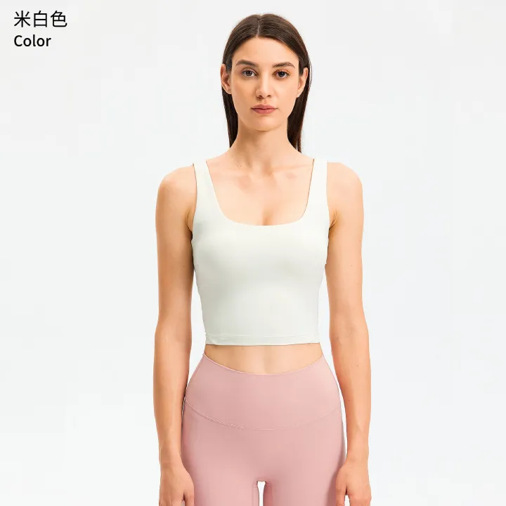Comfortable sports bras, full-cup with removable pads, available in 5 eye-catching colors, suitable for all-season sports.