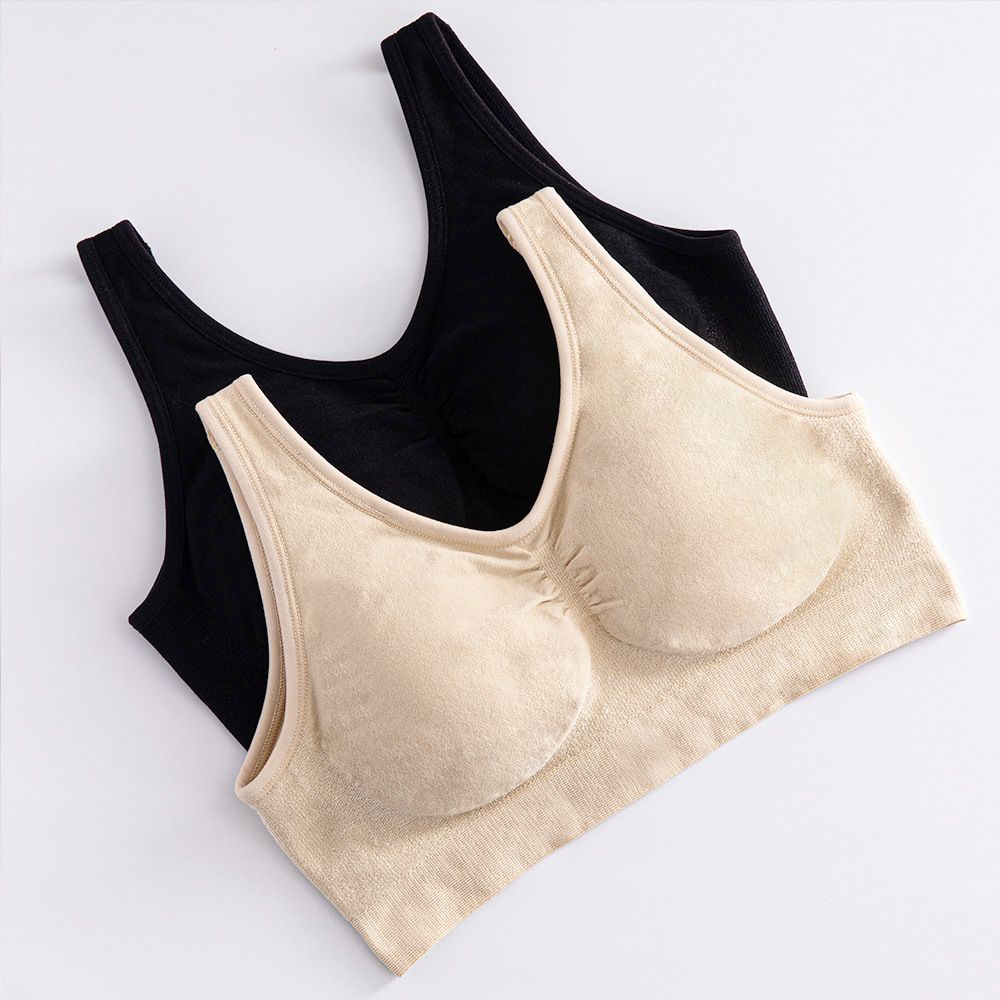 comfort bra plus-size shiny silk camisole, a seamless women's bra for large breasts without underwire for body shaping.