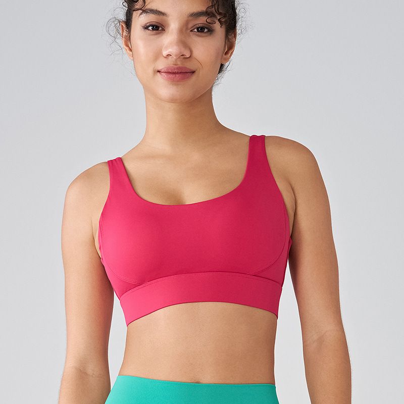 Women's sports bras with built-in fixed pads, yoga vests with high-intensity shock absorption, gathering effect and beautiful back design for fitness.