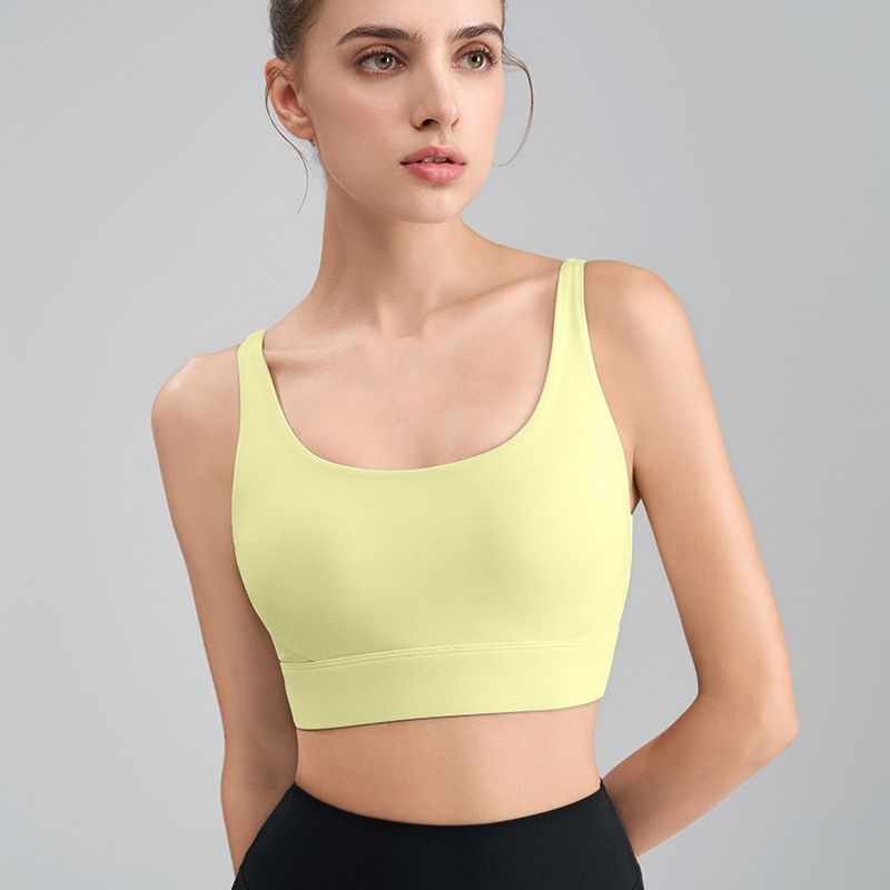 Women's sports bras with built-in fixed pads, yoga vests with high-intensity shock absorption, gathering effect and beautiful back design for fitness.