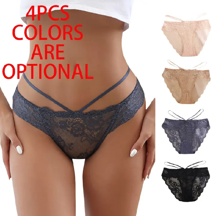 Bestseller Lace Women's Panties Sexy Low Rise Cotton Gusset Cheeky Briefs Lace Waistband Cheeky Lift Organic Cotton Gusset Sexy Low Rise
