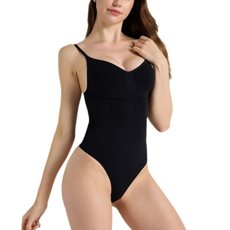 Seamless Body Shaper - Nylon (90%-95%), Waist Support & Butt Lifting, S-XL, Black/Skin Tone