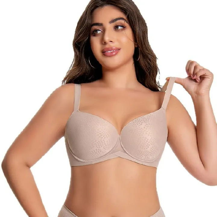 Minimalist Casual Bra 3/4 Cup, Thin Padded, Contouring & Uplifting, Breathable Nylon (80%-90%), 3-Row Back Closure, Sizes 75-90 (C-G)