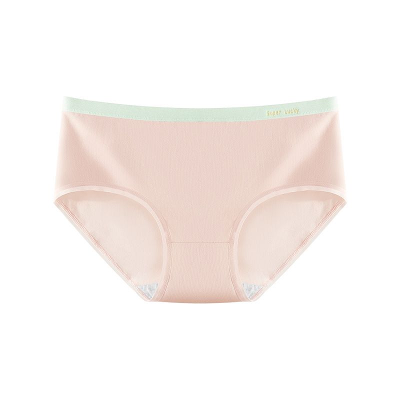High-quality pure cotton women underwear, antibacterial mid-waist comfortable underwear with 3A-level antibacterial function, featuring letter printing technology