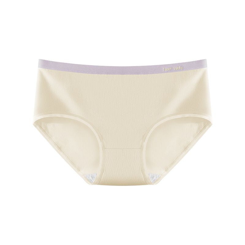 High-quality pure cotton women underwear, antibacterial mid-waist comfortable underwear with 3A-level antibacterial function, featuring letter printing technology