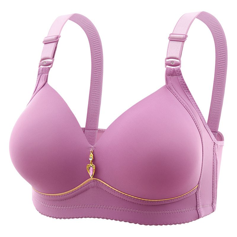 Ladies' underwear with six colors to choose from, wire-free, extremely comfortable and breathable, with a gathering effect. Non-magnetic thin cups and a smooth surface bra.