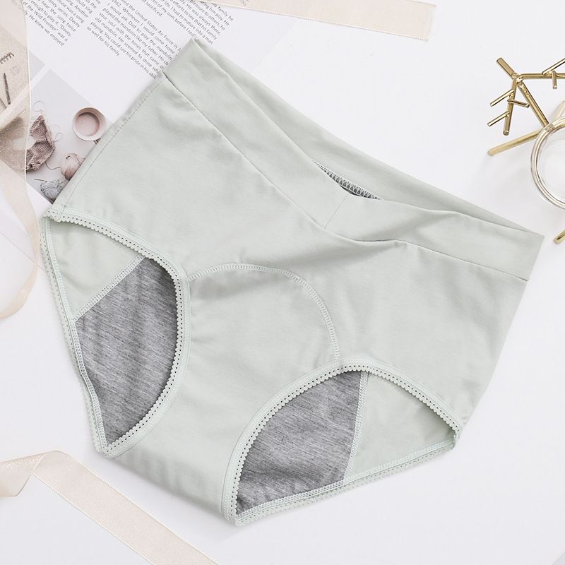 5 pcs plus size V waist high waist sanitary pants for women, leak proof during menstruation and around the period, menstrual sanitary pants