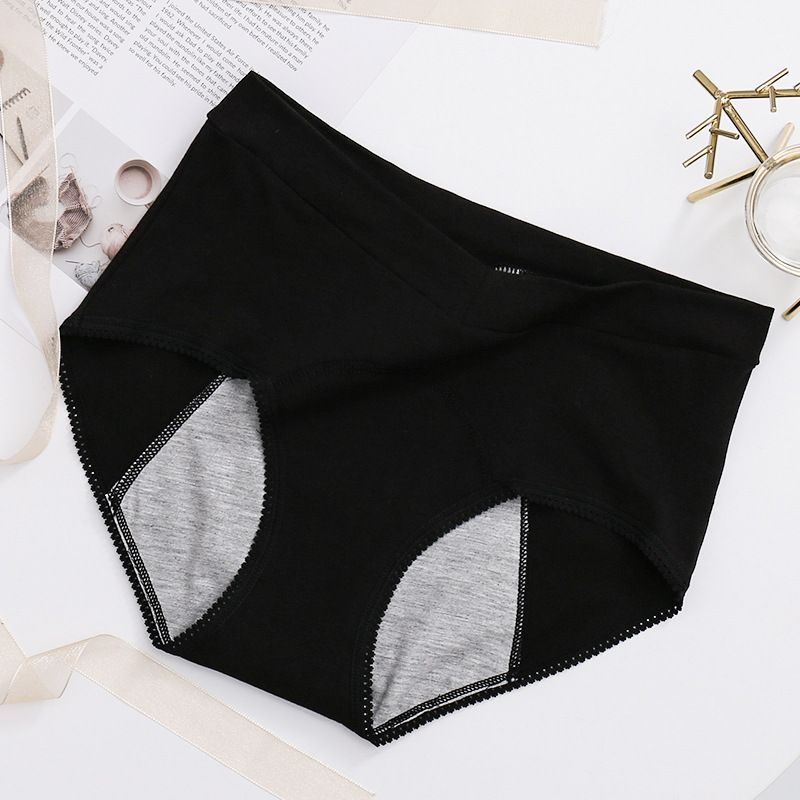 5 pcs plus size V waist high waist sanitary pants for women, leak proof during menstruation and around the period, menstrual sanitary pants