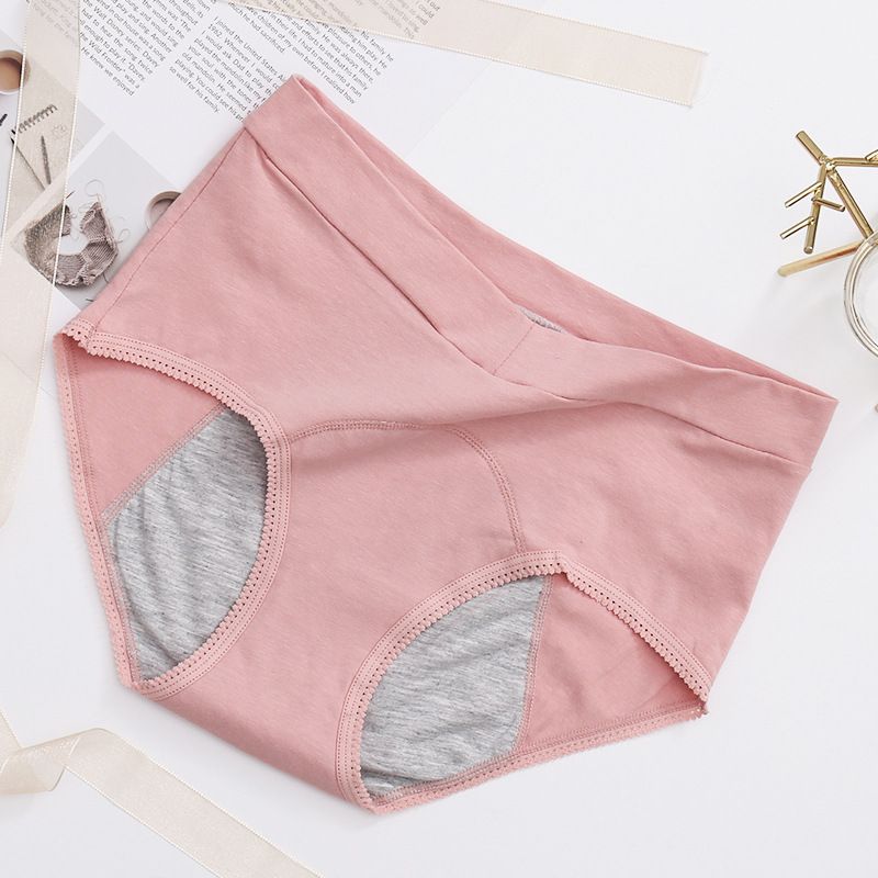 5 pcs plus size V waist high waist sanitary pants for women, leak proof during menstruation and around the period, menstrual sanitary pants