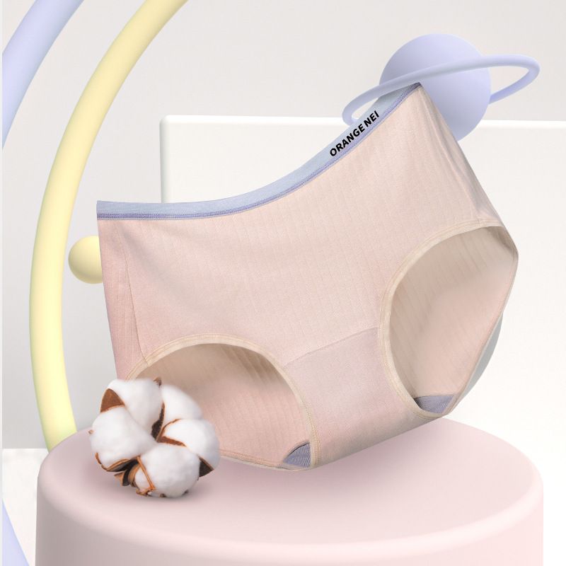 4PCS Women's Panties Combed Cotton Comfort with Contrast Color Blocking Winter Silk Gusset Premium Combed Cotton Body Friendly Construction