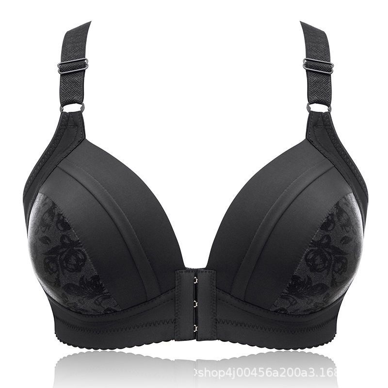 Effortless Natural Shaping Bra - Triangle Cup with Airy Thin Pads 80% Polyester, Printed Design Fixed Nylon Straps, Front Clasp, Rose/Bean Paste Hues, 36/80-42/95