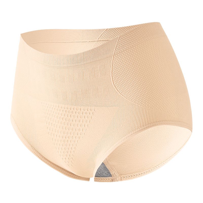 5-Piece Seamless Graphene Antibacterial Women's Underwear High-Waisted Body-Shaping Honeycomb Uterus-Supporting Briefs with Butt-Lifting & Tummy-Control
