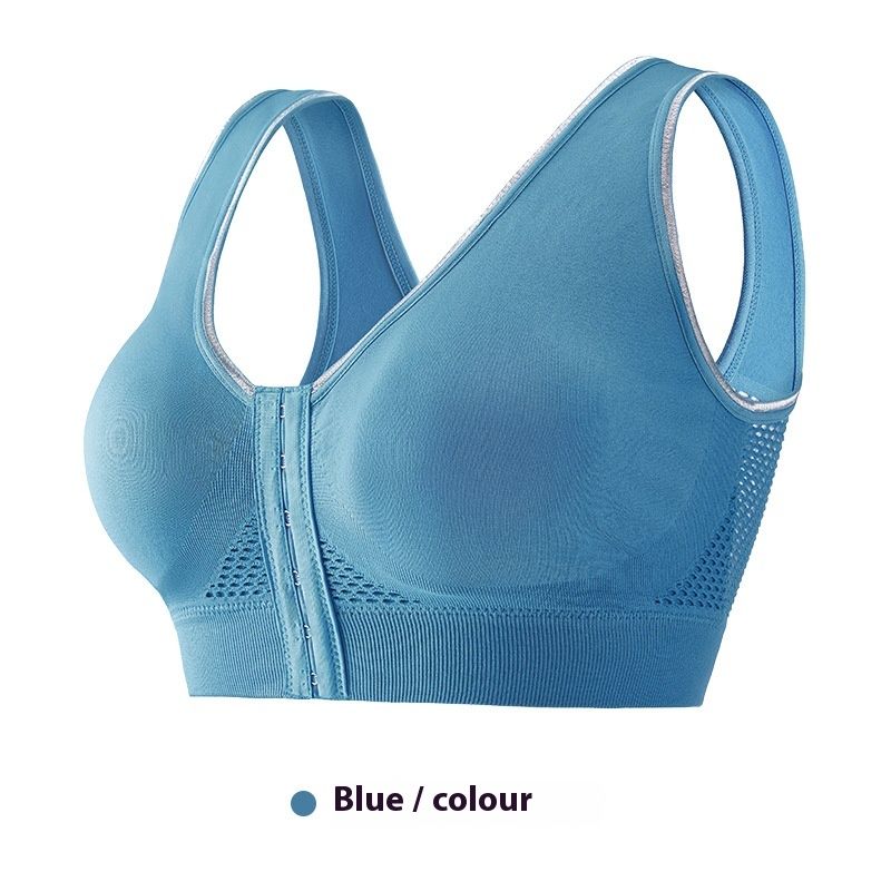 Women Plus Size Wireless Front Closure Bralette Thin Mesh Breathable Lingerie Ideal for Sports and Yoga