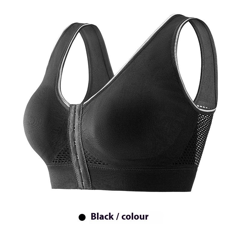 Women Plus Size Wireless Front Closure Bralette Thin Mesh Breathable Lingerie Ideal for Sports and Yoga