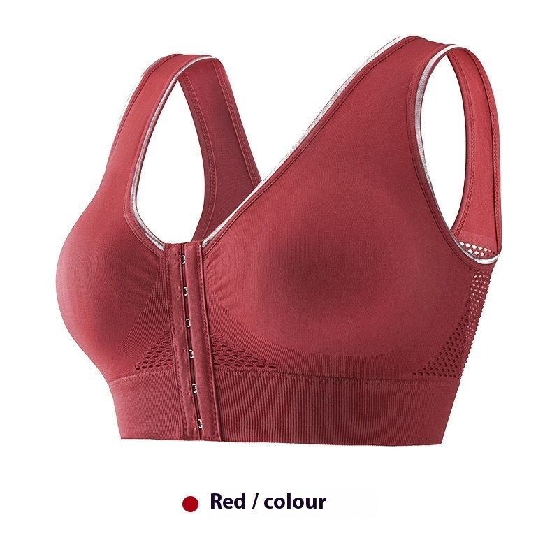 Women Plus Size Wireless Front Closure Bralette Thin Mesh Breathable Lingerie Ideal for Sports and Yoga