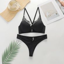 Women bra Front Closure Underwire Lingerie Set Lace Push Up Seamless Comfortable Sexy for Small Busts Includes Bra and Panty