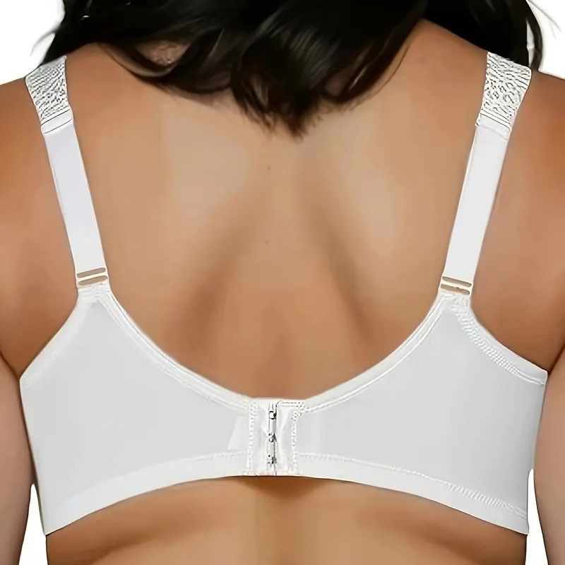 Plus Size White Leopard Print Lace Bra - Comfortable Underwire Full Coverage Bralette, Breathable Everyday T-Shirt Bra for Women (Sizes XL-4XL)