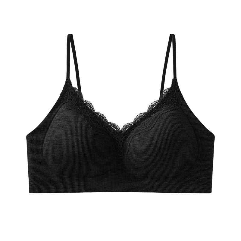French style Lace Bra for Small Busts Push up Enhancing Invisible Wireless Underarm Fat gathering Lifting Seamless