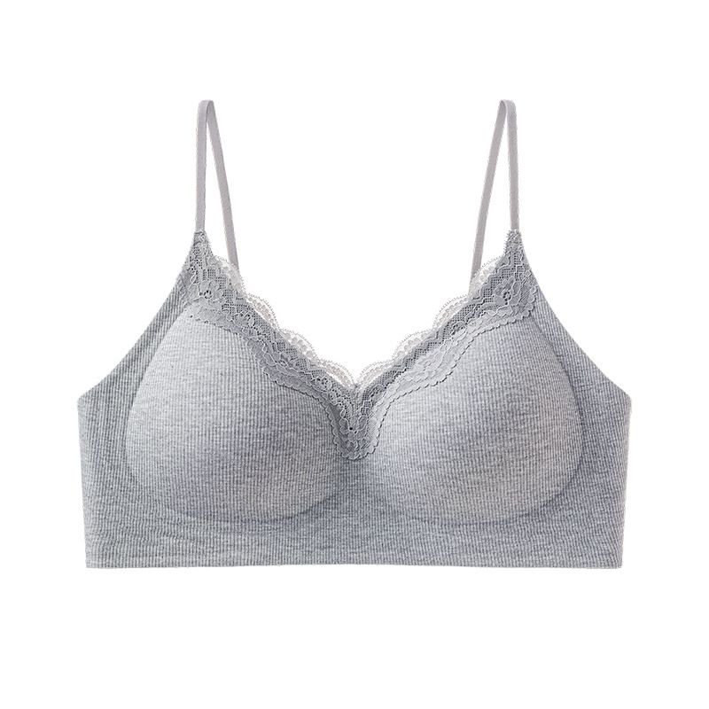 French style Lace Bra for Small Busts Push up Enhancing Invisible Wireless Underarm Fat gathering Lifting Seamless