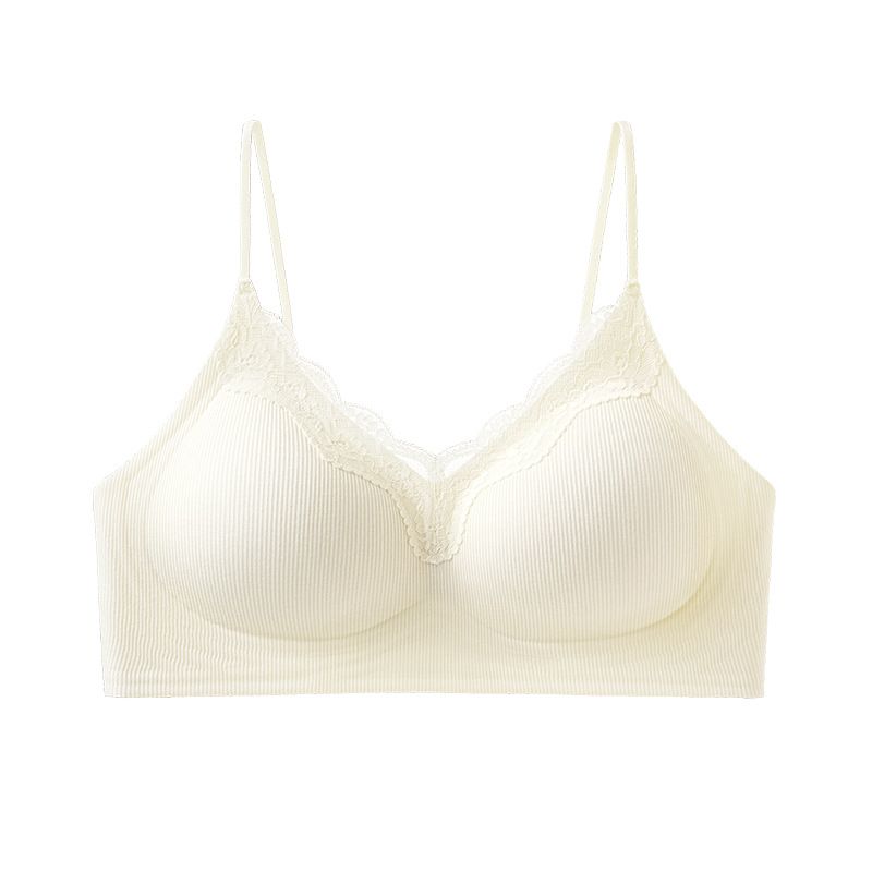 French style Lace Bra for Small Busts Push up Enhancing Invisible Wireless Underarm Fat gathering Lifting Seamless