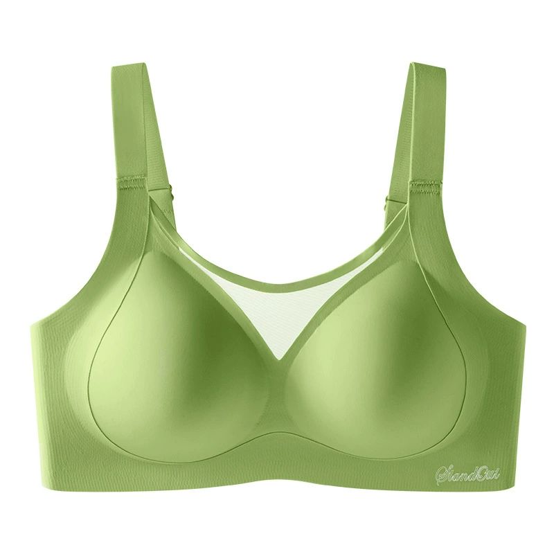 Sports Bra - Seamless 3/4 Cup with Light Padding | Lift & Anti-Slip, Bust-Minimizing | Nylon Blend, Taro Purple/Dark Coffee, M-5XL
