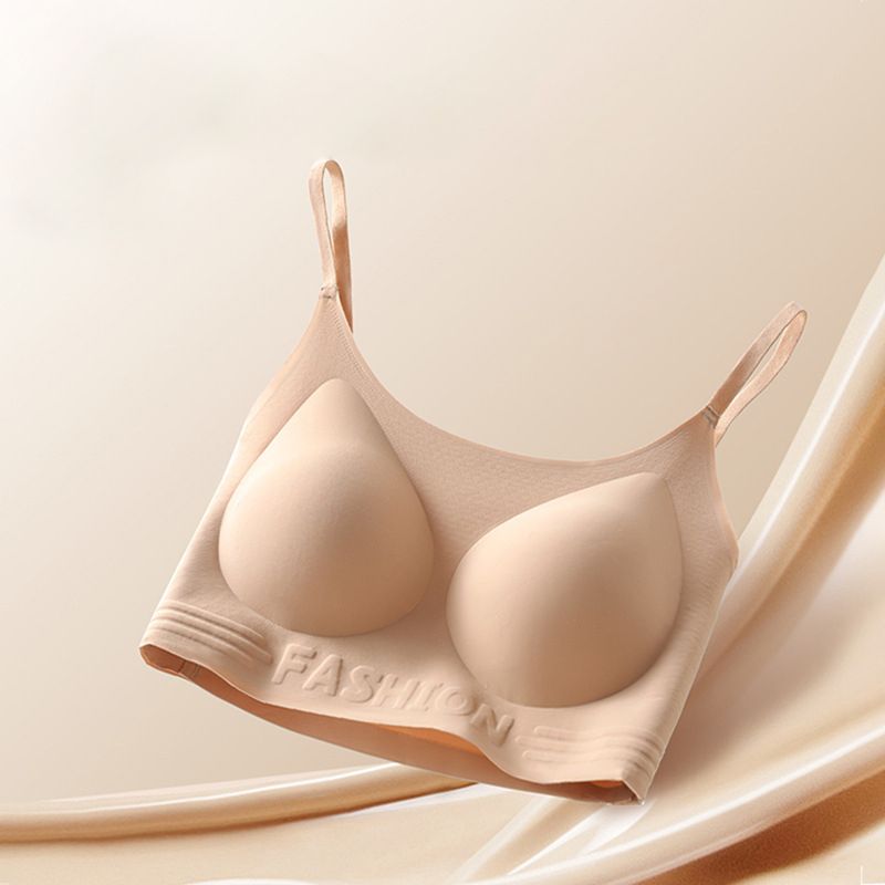 Luxe Back-Beautifying Bra - Seamless 3/4 Cup with Airy Pads | Lift & Bust-Minimizing, Invisible Comfort | Nylon Blend, Black/Pink-Beige, M-2XL (40-75kg)