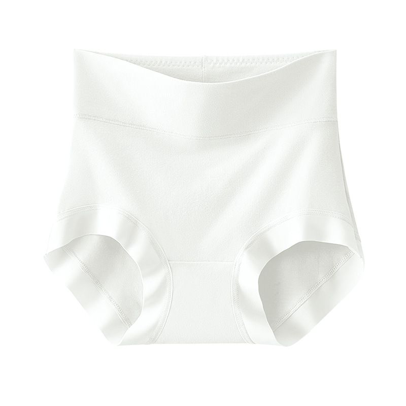 5PCS Women's pure cotton high waist tummy control seamless breathable antibacterial large size underwear