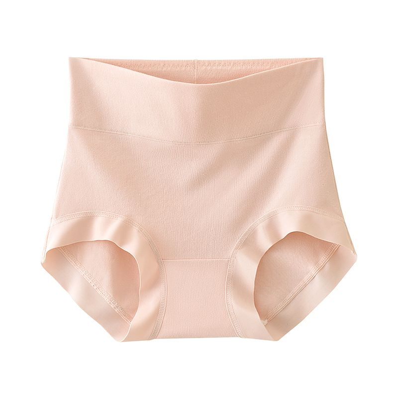 5PCS Women's pure cotton high waist tummy control seamless breathable antibacterial large size underwear