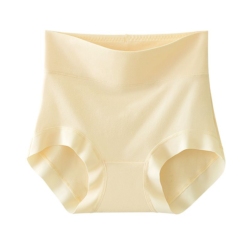 5PCS Women's pure cotton high waist tummy control seamless breathable antibacterial large size underwear