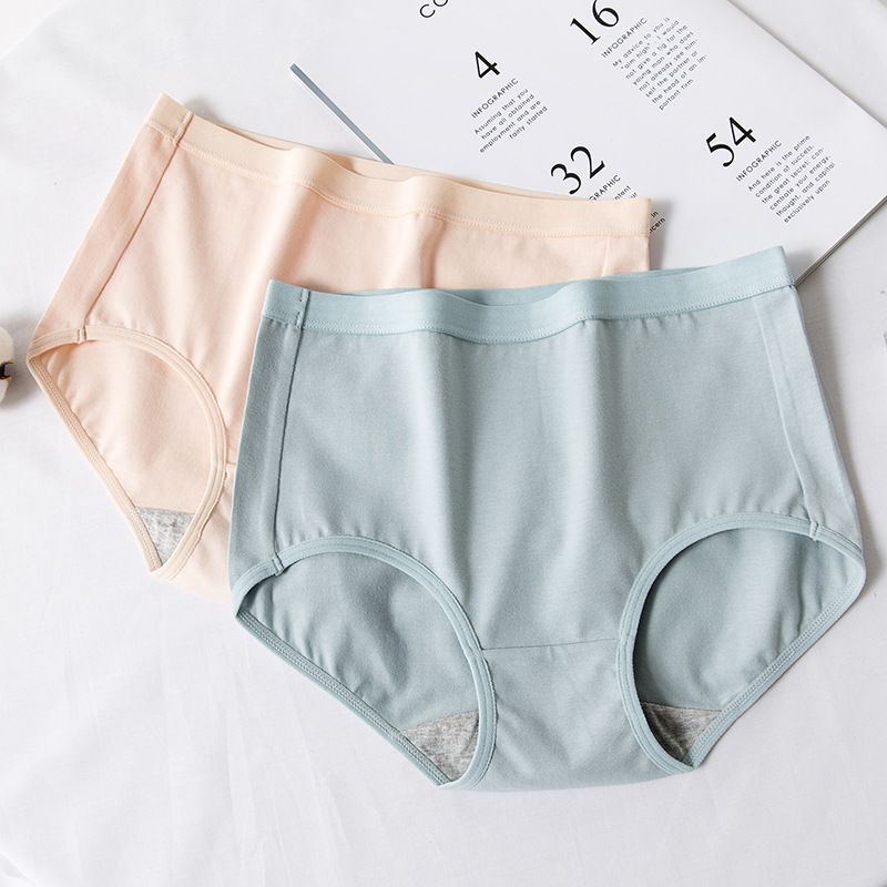 5PCS Cotton Mid-Rise Panties for Women - Plus Size Breathable Hip Lifting Underwear, Seamless Comfort Waistband (Solid Colors, M-3XL)