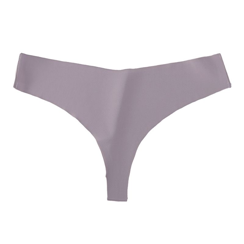 5-Piece New Women's Sexy Thong - Plus-Size Ice Silk Seamless Thin Underwear with Butt-Lifting Breathable & Low-Waist Cotton Lining