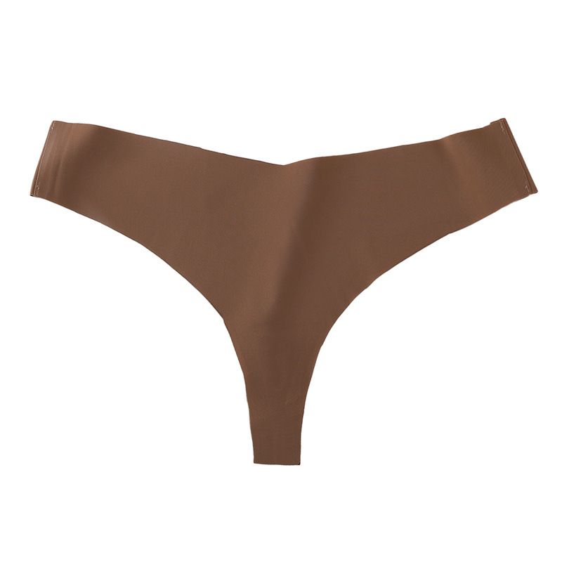 5-Piece New Women's Sexy Thong - Plus-Size Ice Silk Seamless Thin Underwear with Butt-Lifting Breathable & Low-Waist Cotton Lining