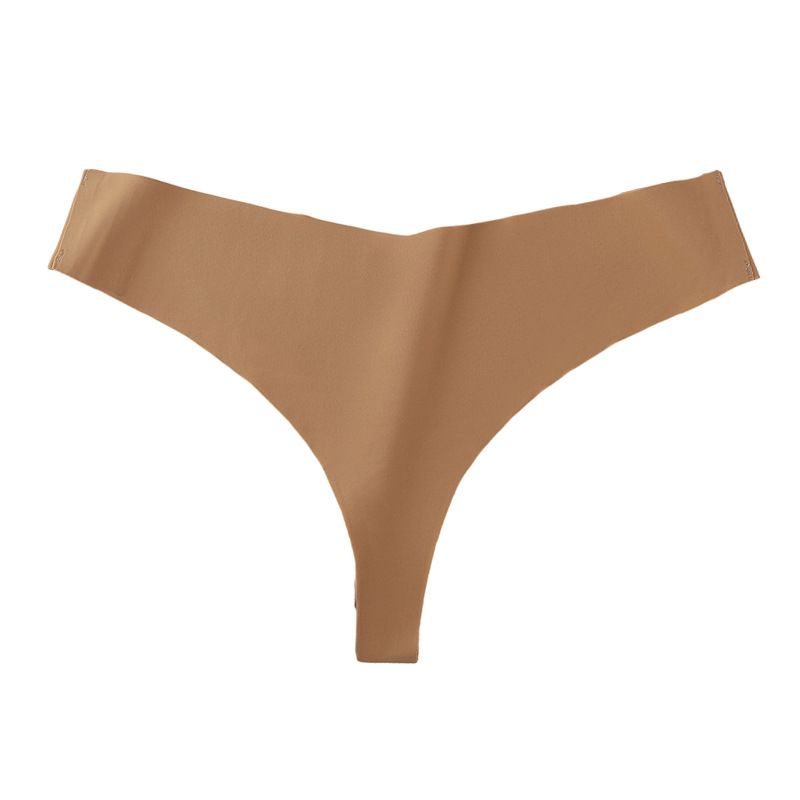 5-Piece New Women's Sexy Thong - Plus-Size Ice Silk Seamless Thin Underwear with Butt-Lifting Breathable & Low-Waist Cotton Lining