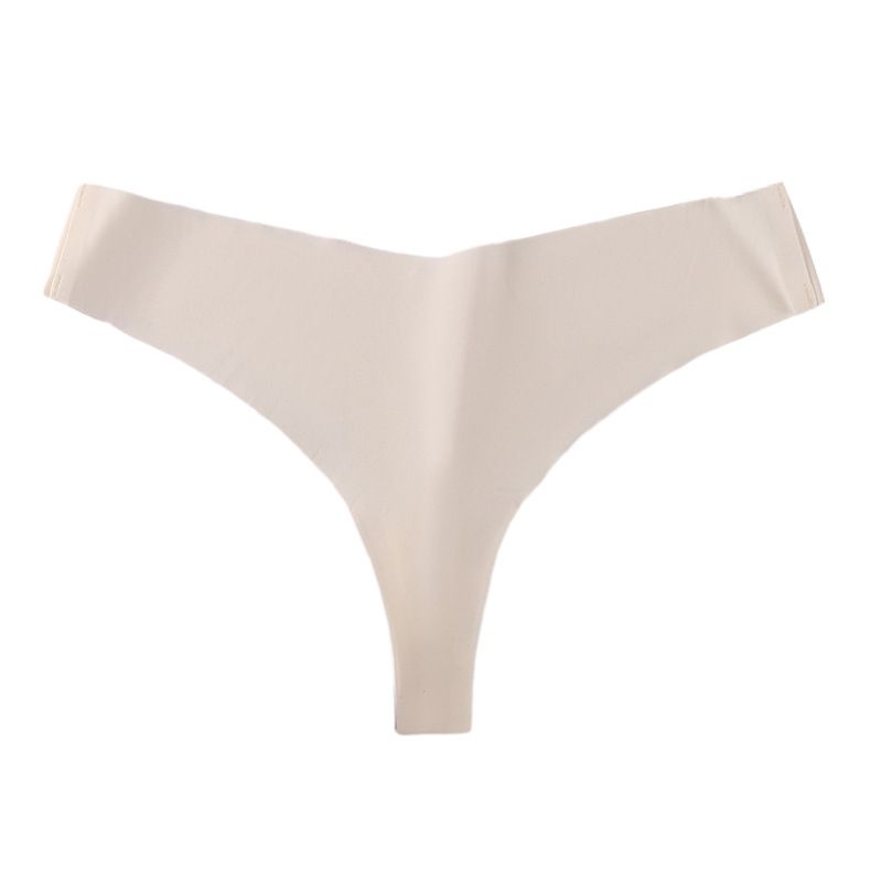 5-Piece New Women's Sexy Thong - Plus-Size Ice Silk Seamless Thin Underwear with Butt-Lifting Breathable & Low-Waist Cotton Lining
