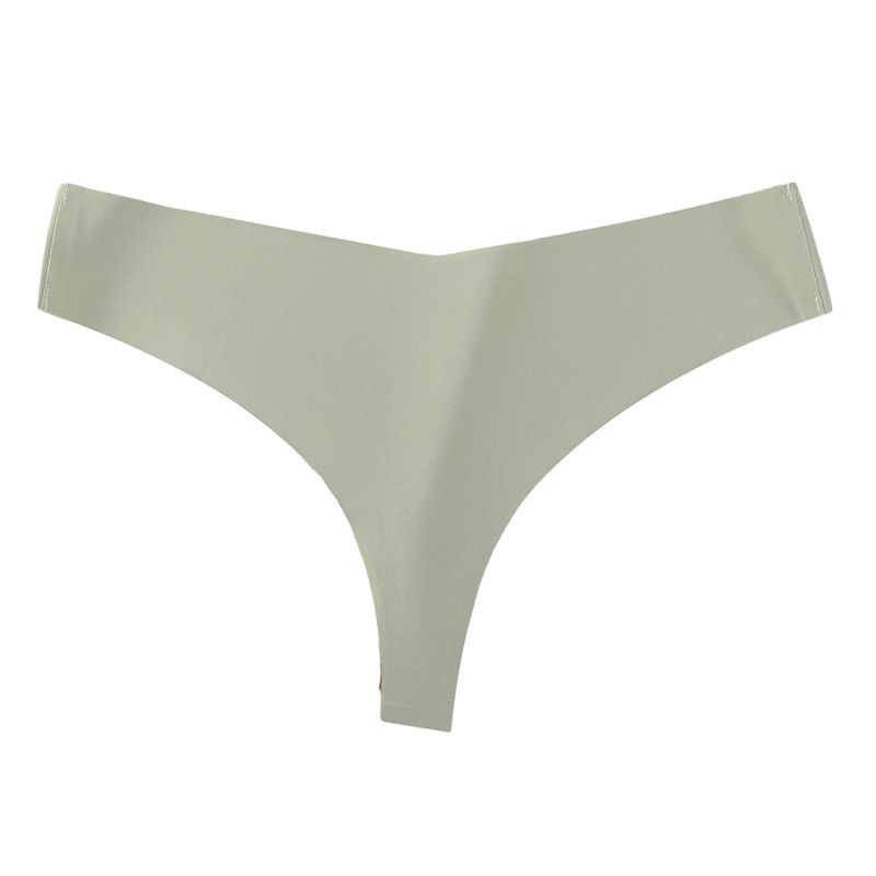 5-Piece New Women's Sexy Thong - Plus-Size Ice Silk Seamless Thin Underwear with Butt-Lifting Breathable & Low-Waist Cotton Lining