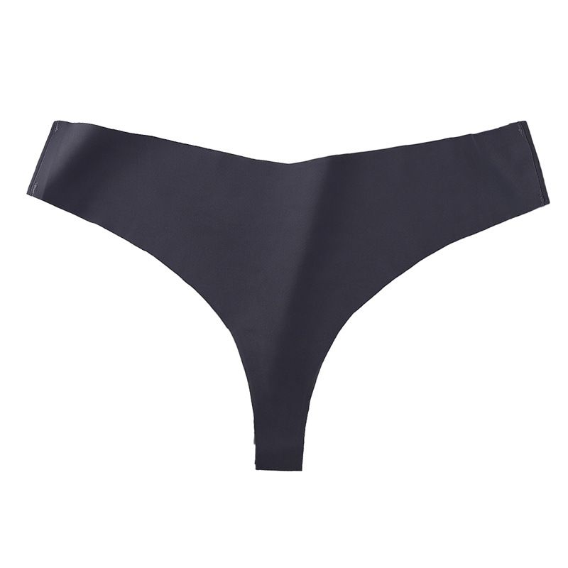 5-Piece New Women's Sexy Thong - Plus-Size Ice Silk Seamless Thin Underwear with Butt-Lifting Breathable & Low-Waist Cotton Lining